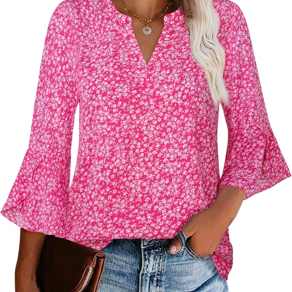 Gaharu Pink Floral Top